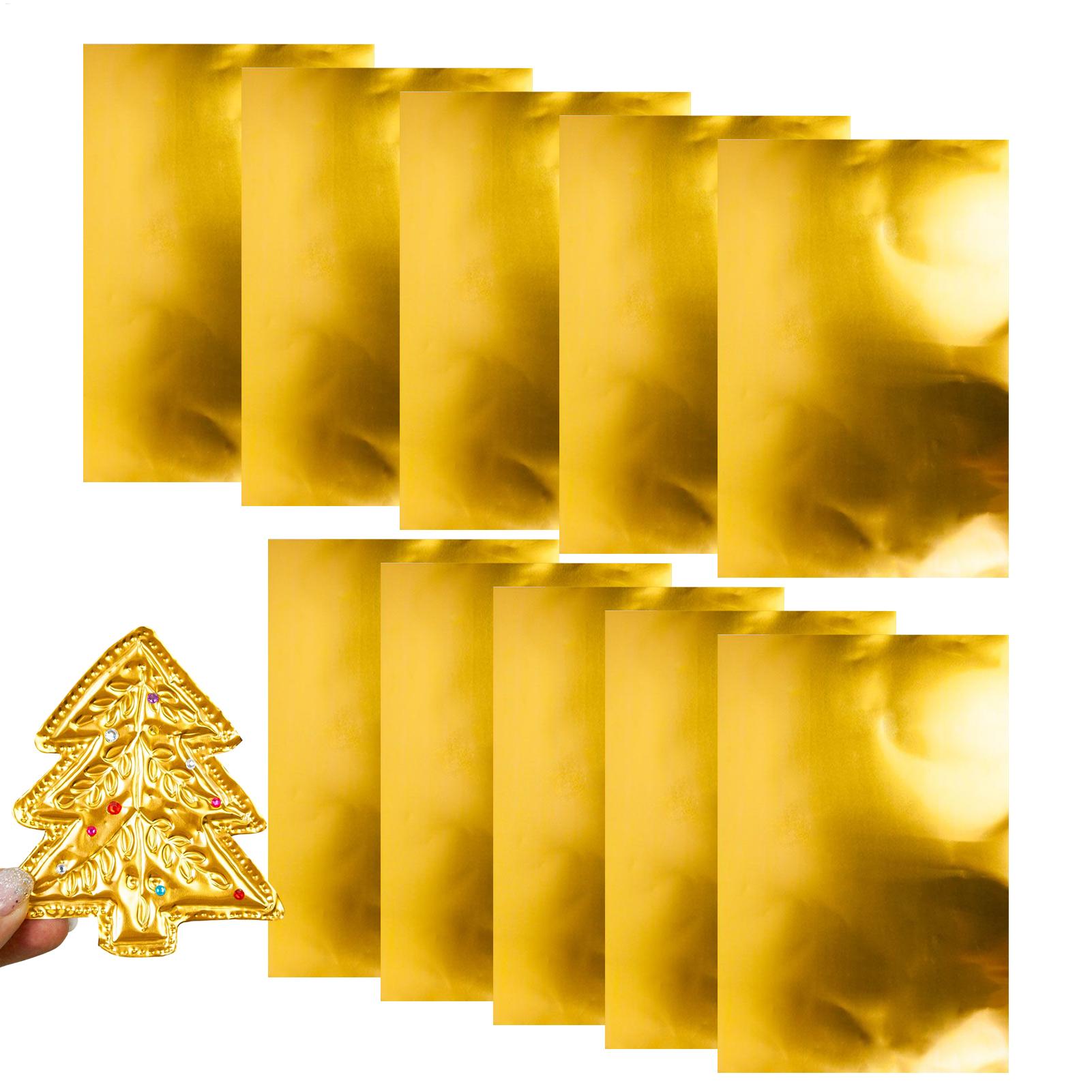 Art Craft In Paper - 20x30cm Aluminum Foil Craft Sheets Gold/Silver