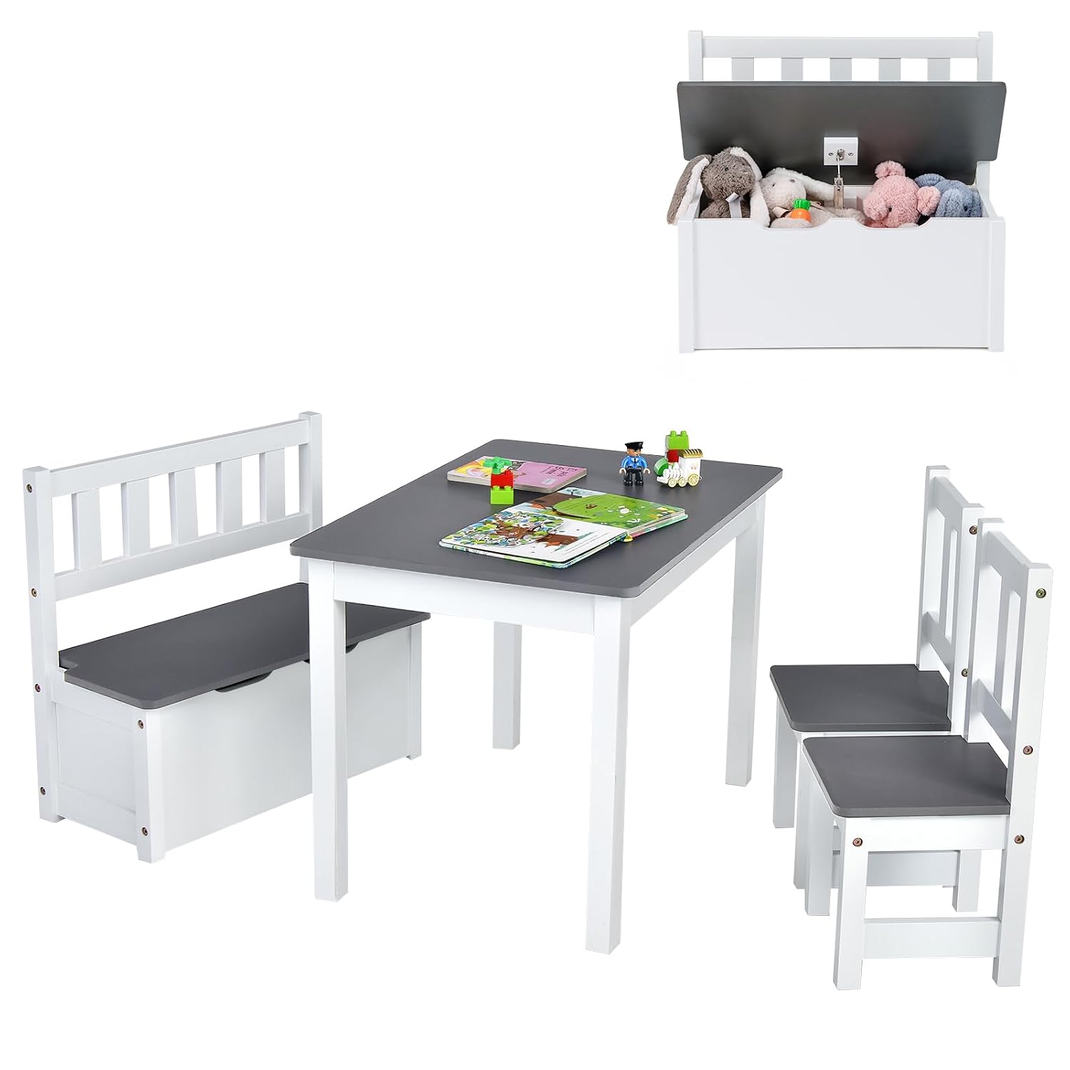 Art Craft Toddlers - Wood Kids Table & Chair Set