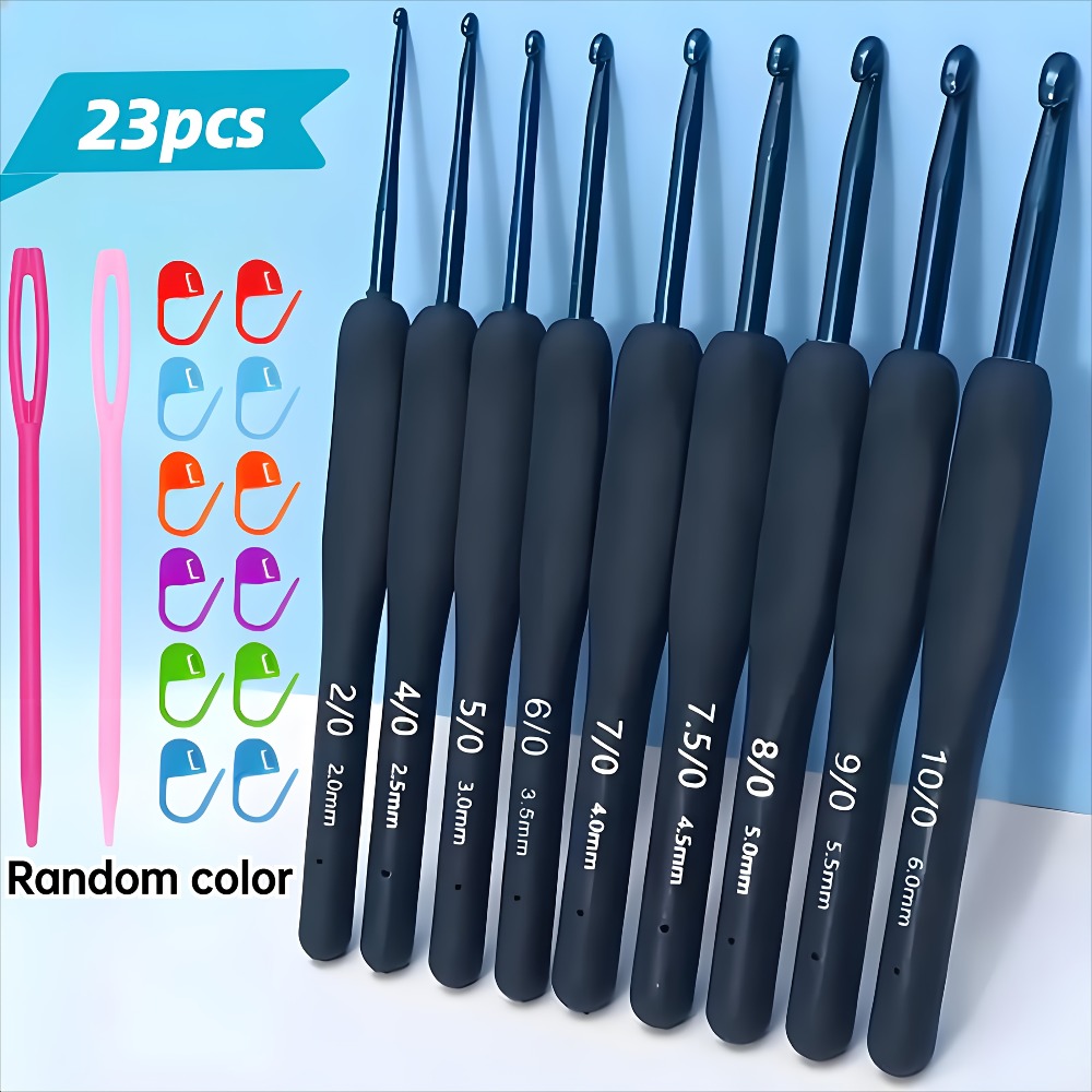 Crochet Hook Set - 23Pcs Professional Crochet Hooks Set 2.0-6.0mm