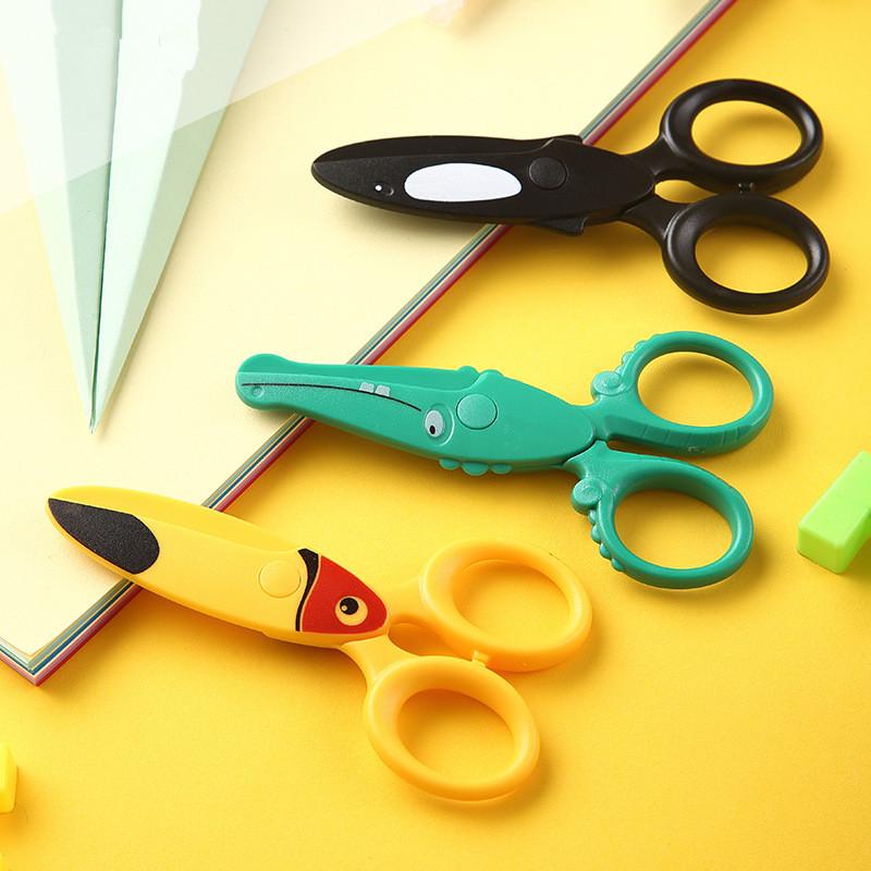 Art Craft For Preschool - 3Pcs Kids Plastic Scissors Cute Cartoon