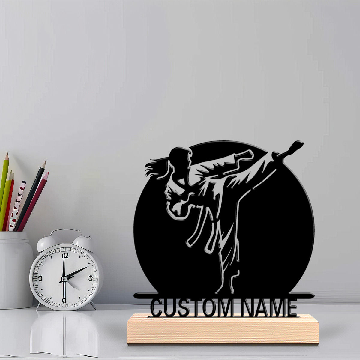 Art Y Craft - 1pc Abstract Karate Personalized Letter Metal