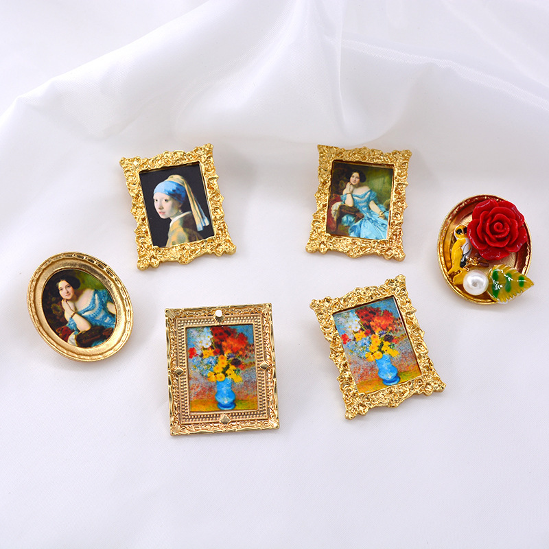 Art Portfolio Bag - Art Oil Painting Brooches Collection Cartoon