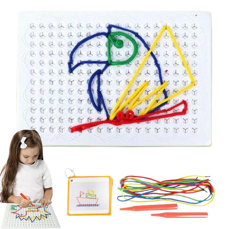Art Craft Toddlers - Thread Board For Kids Colorful Toddler