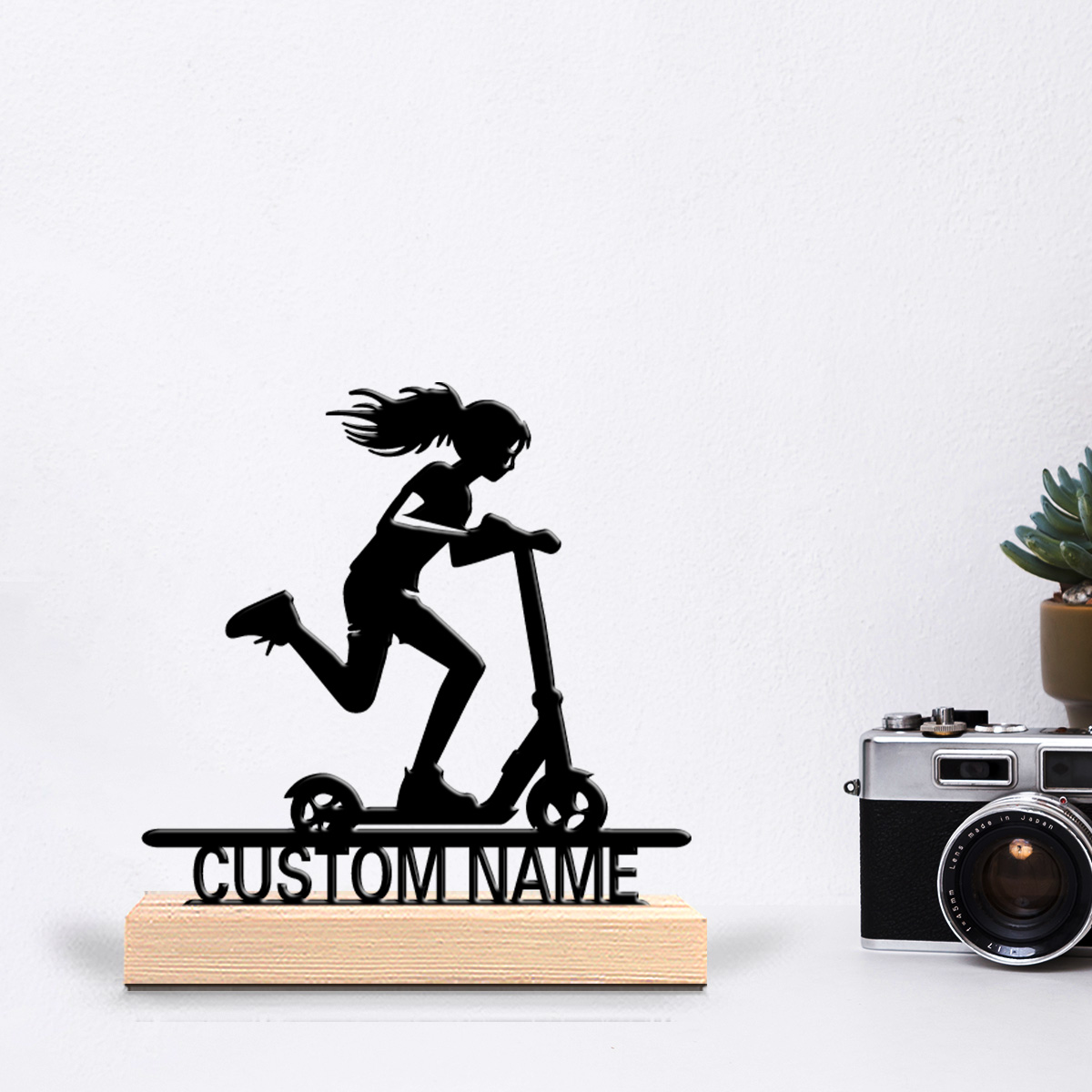 Art Y Craft - 1pc scooter Custom Name Tin Statue