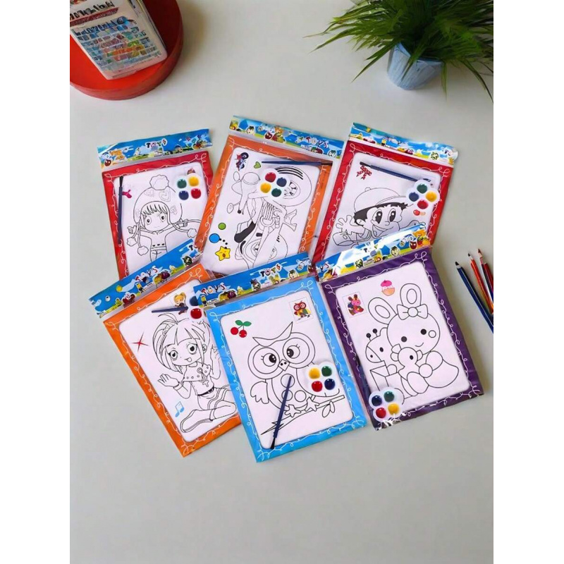 Art Craft Books - Watercolor Painting Coloring Book Set (10