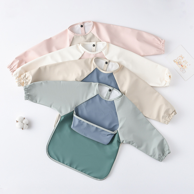 Kids Baby Long Sleeved PU Bibs - Art Craft Toddlers review and price