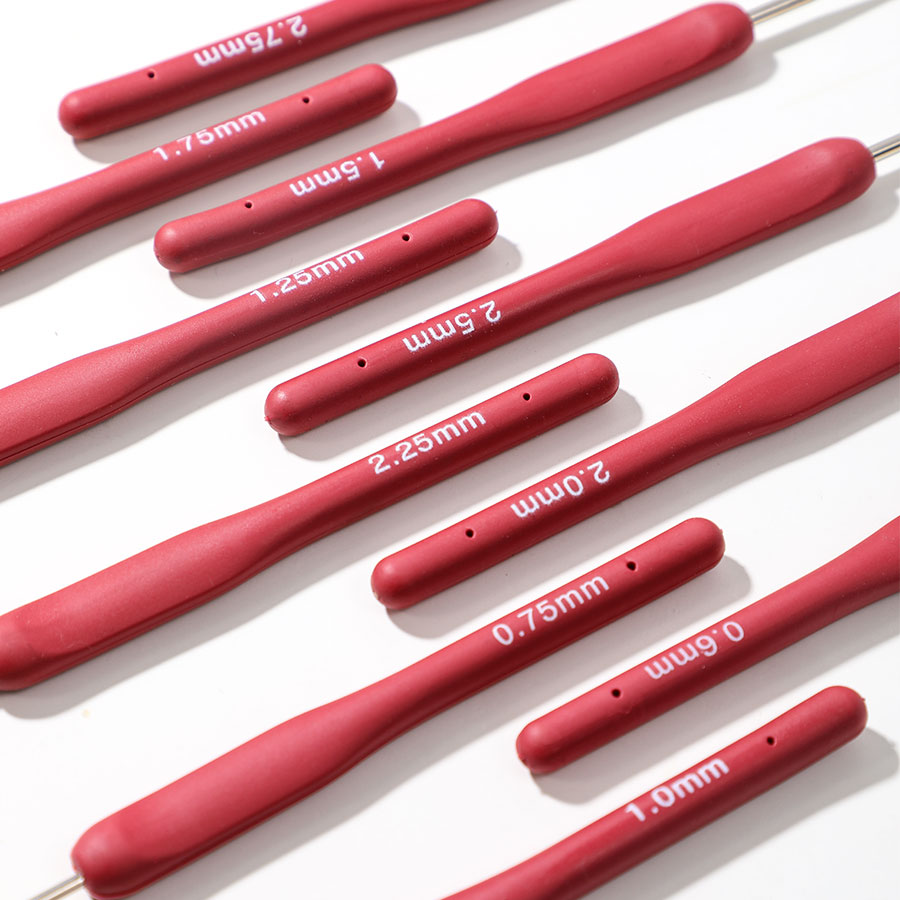 10pcs Red Crochet Set Kit Sili - Crochet Hook Set review and price