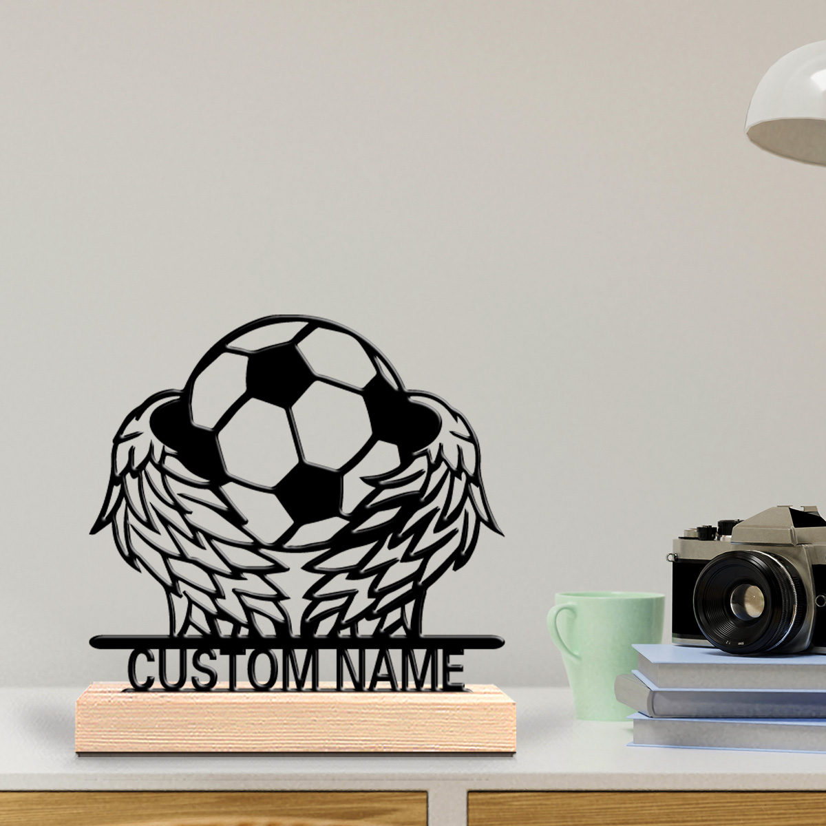 1pc Wing Soccer Custom Text Ti - Art Y Craft review and price