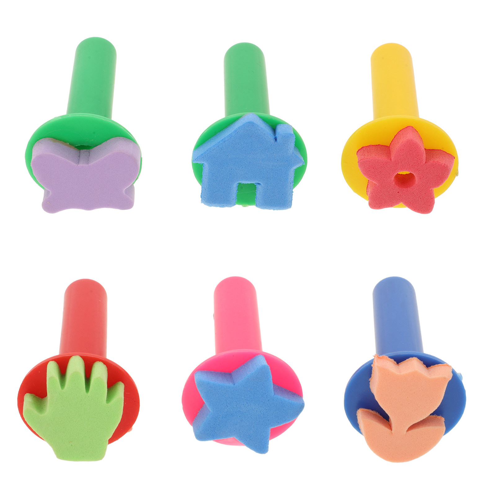 6Pcs Kids Foam Sponge Brush Se - Art Craft For Preschool review and price