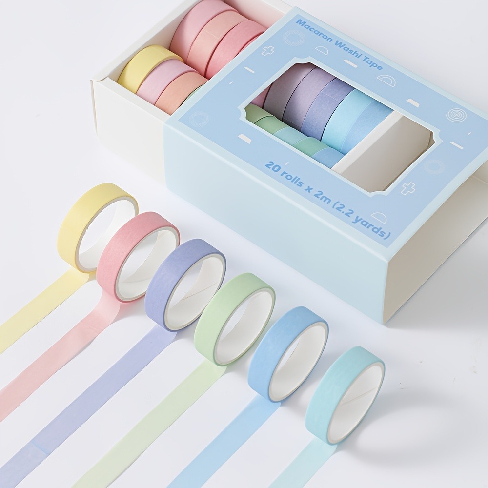 20 Rolls of Macaron Tape, 0.4i - Art Craft Stationery review and price