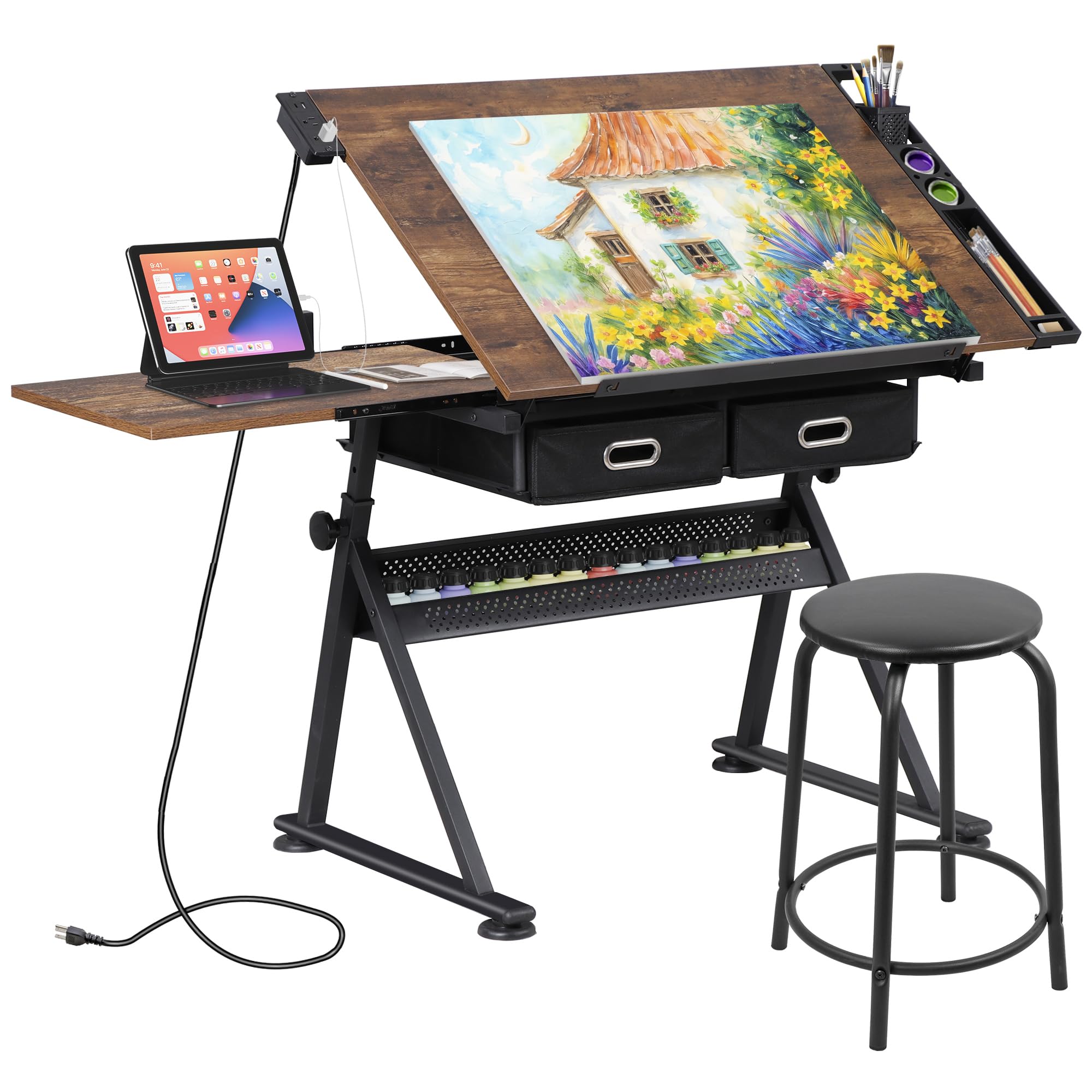 Adjustable Drafting Table with - Art Craft Usa review and price
