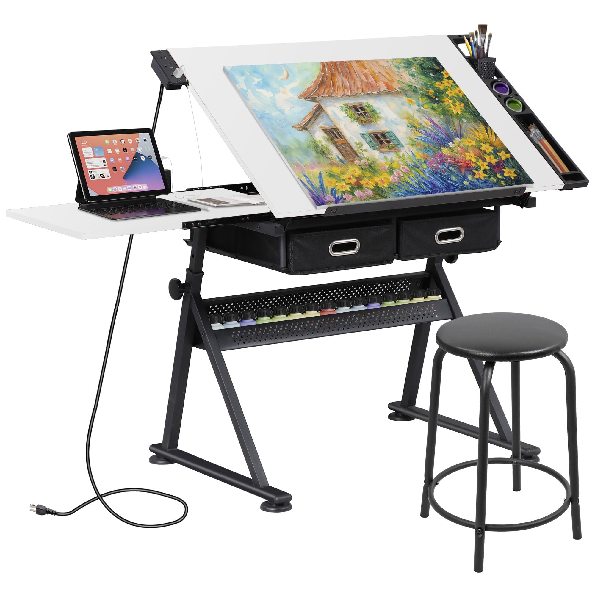 Adjustable Drafting Table with - Art Craft Usa review and price