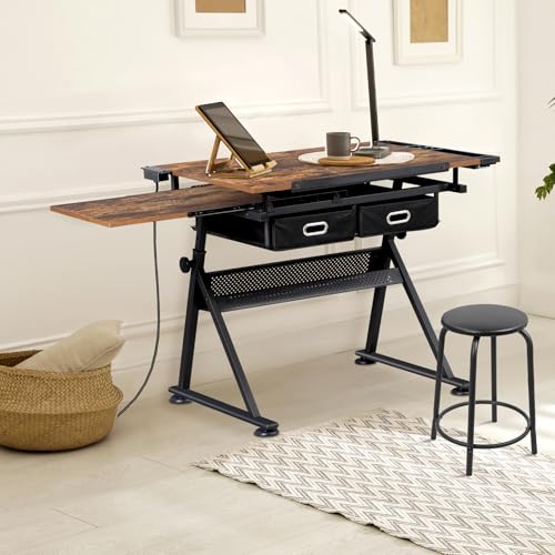 Adjustable Drafting Table with - Art Craft Usa review and price
