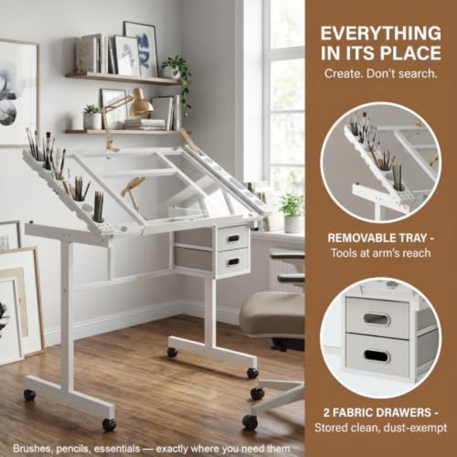Rolling Drafting Table Desk, P - Art Craft Usa review and price