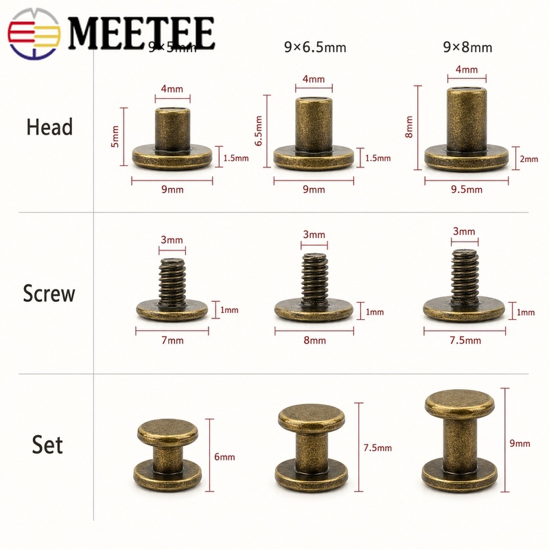 50/100Pcs 5-8mm Metal Screw Ri - Bookbinding Supply Kit review and price