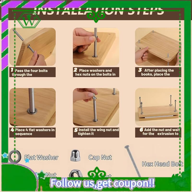 Reliable-Kits Wooden Book Pres - Bookbinding Supply Kit review and price