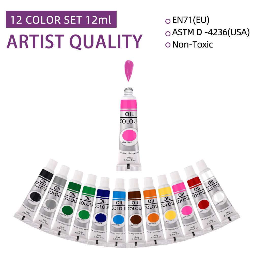 12 Color Oil Paints Set 9ml Tu - Art Craft Youtube review and price