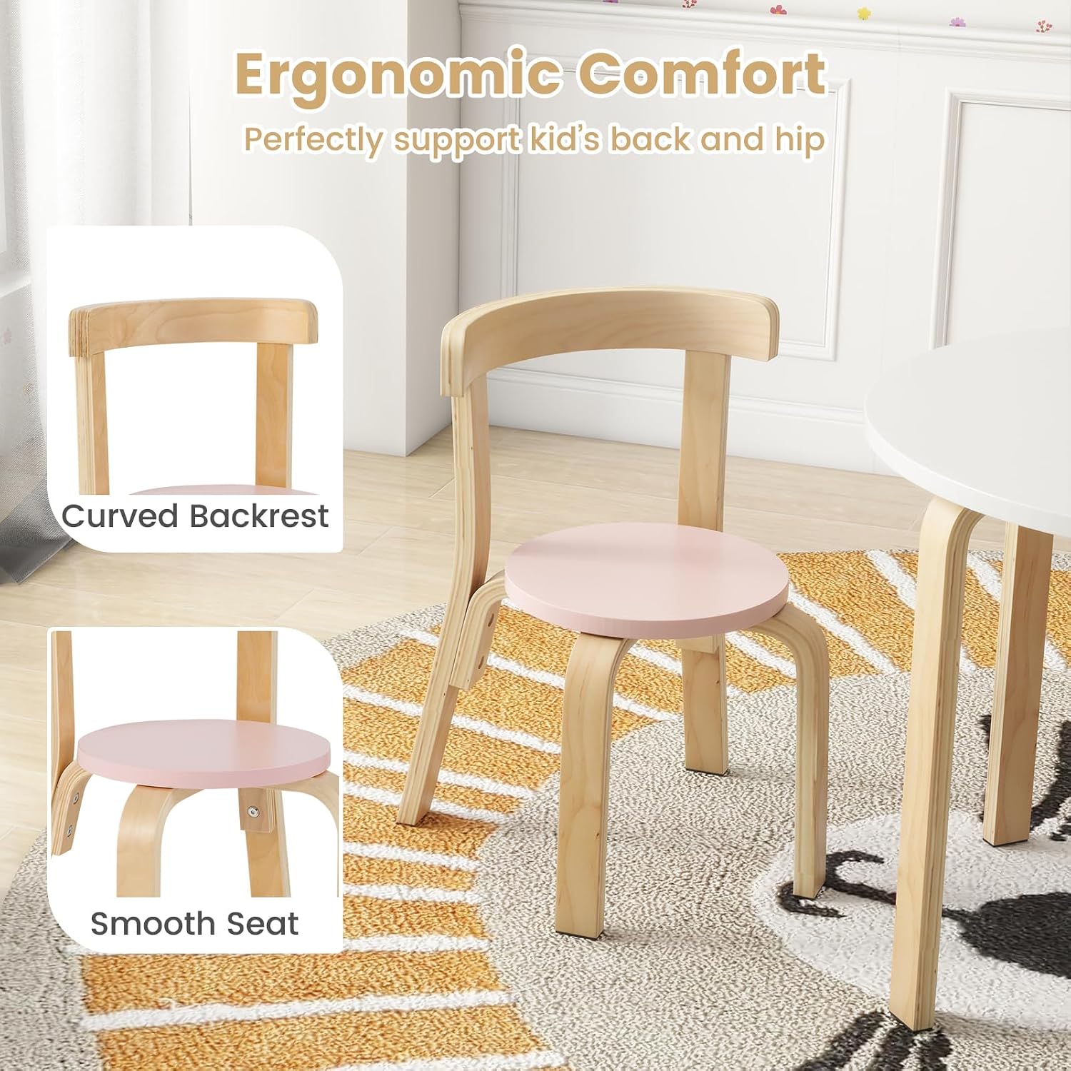Kids Table & 4 Chairs Set, Tod - Art Craft Toddlers review and price