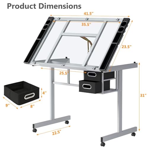 Adjustable Drafting Table with - Art Craft Usa review and price