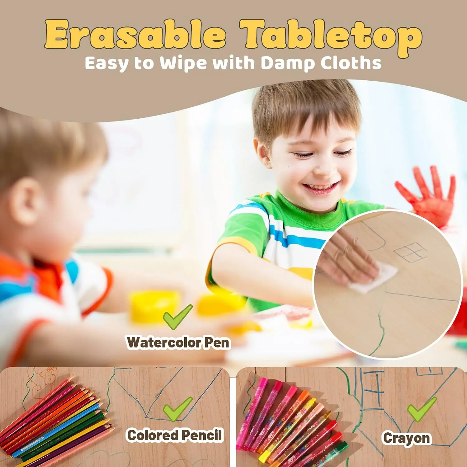 Kids Table and 4 Chairs Set fo - Art Craft Toddlers review and price