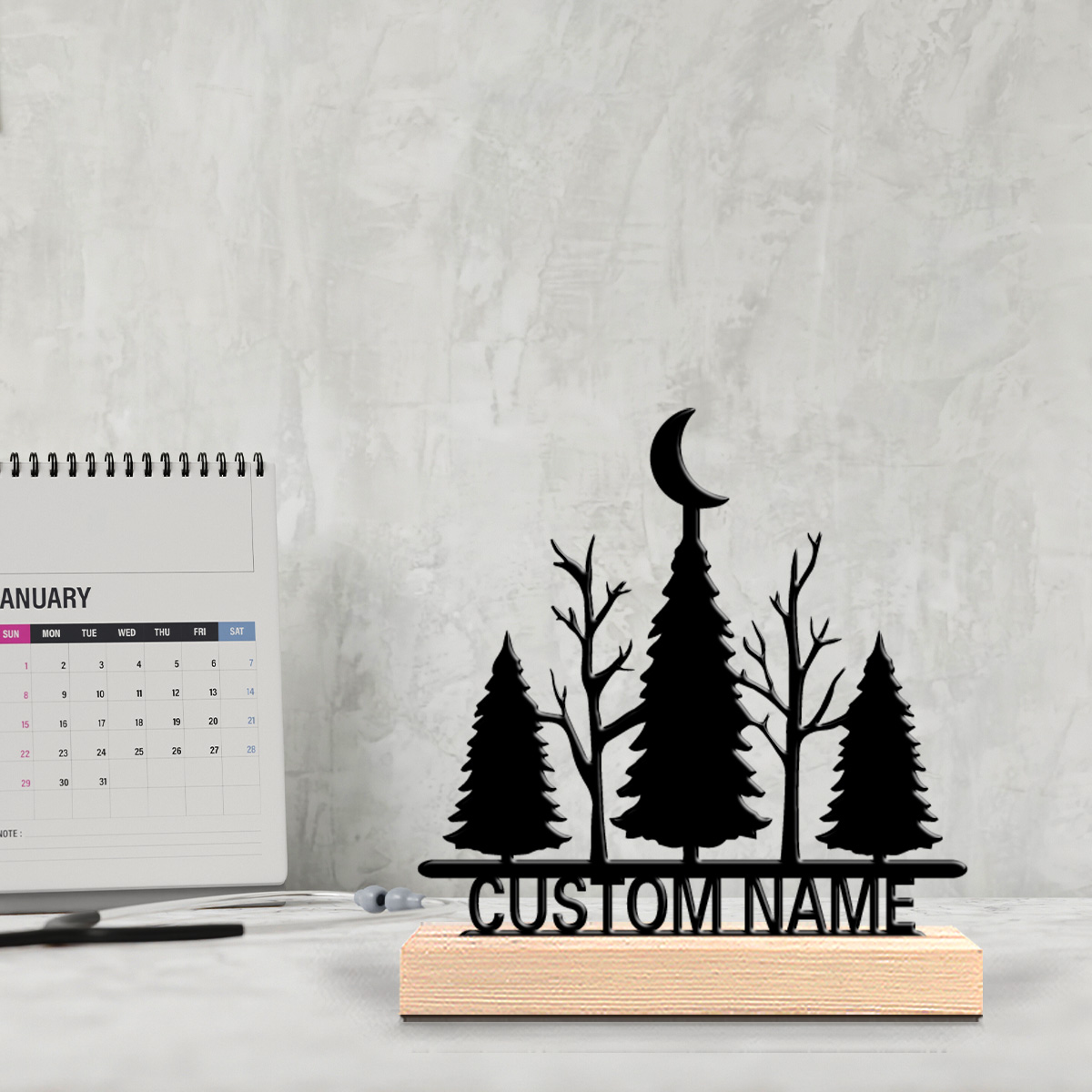 1pc Minimalist moon tree Custo - Art Y Craft review and price