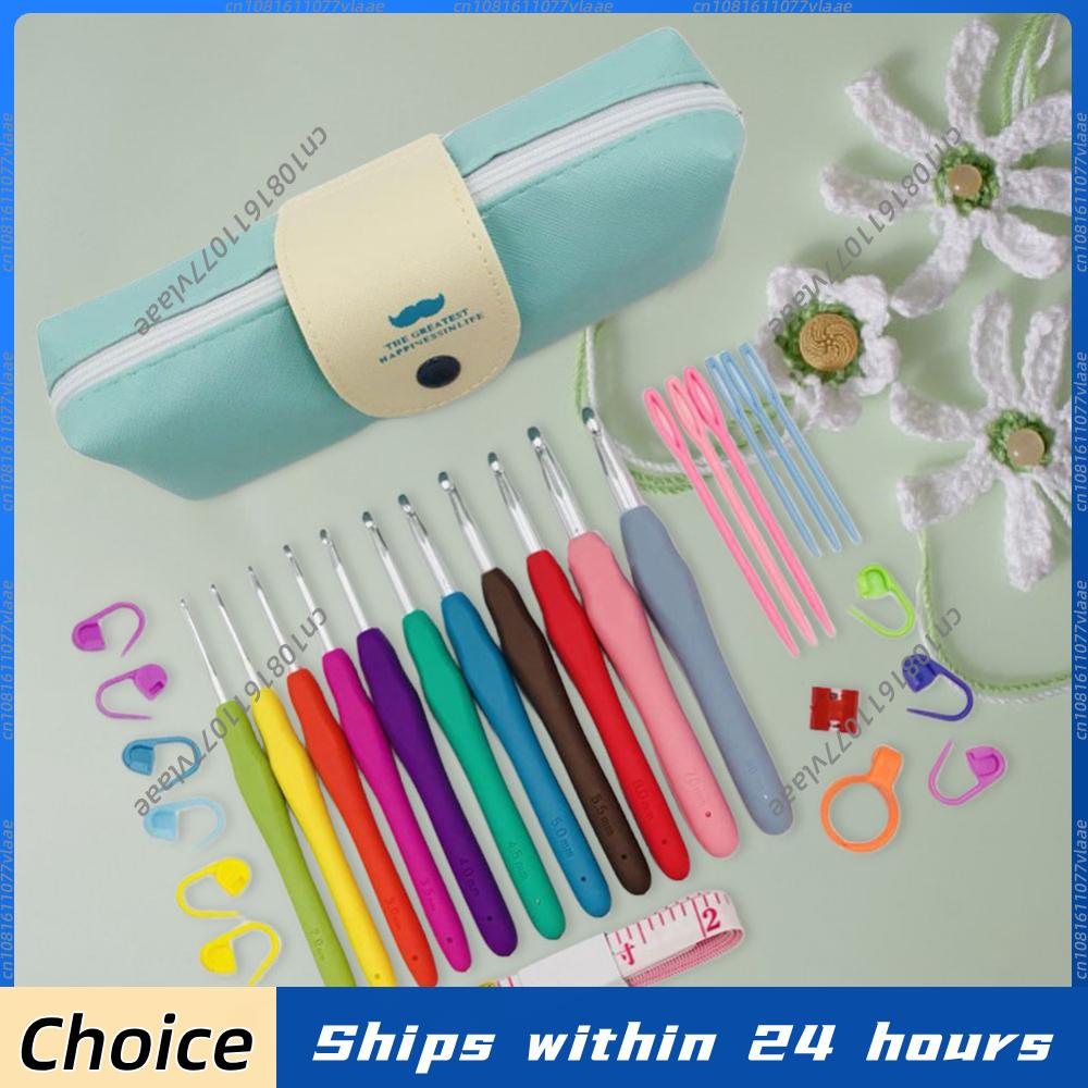 11PCS Colorful Rubber Handle K - Crochet Hook Set review and price