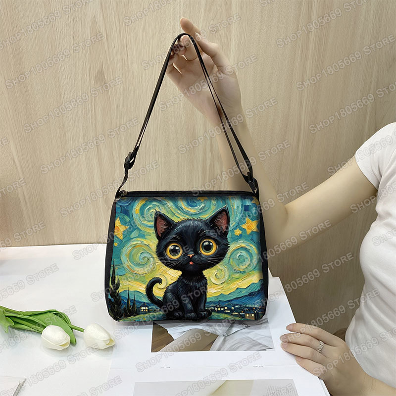 Oil Painting Van Gogh Black Ca - Art Portfolio Bag review and price