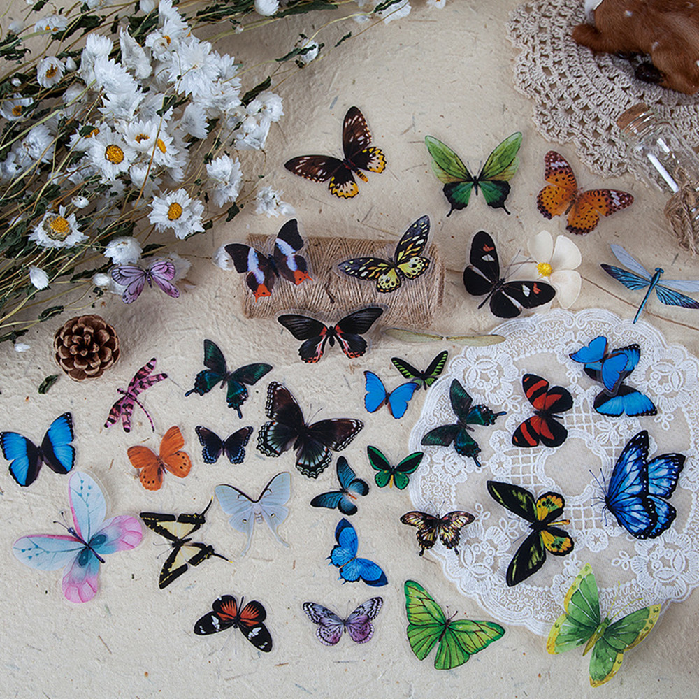 40Pcs/Bag Butterfly Stickers P - Art Craft Books review and price